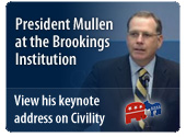 President Mullen at the Brookings Institution